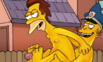 Simpsons cartoon gay lovers