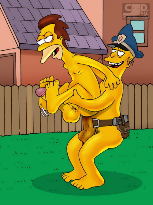 Simpsons cartoon gay lovers